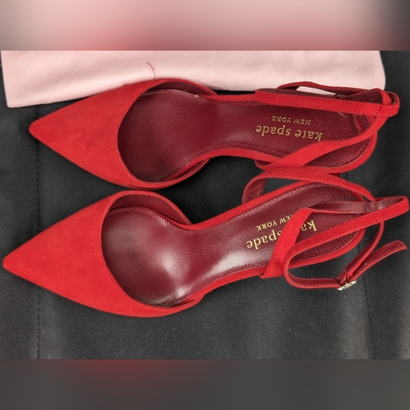 Kate Spade Voila Pumps Heels 9.5 M Deep Rubine / Red /Dust bag included - Picture 4 of 14